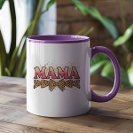 Stylish MAMA mug with glitter and leopard print.