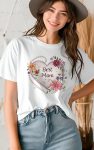 Floral Pearl Heart BEST MOM tshirt