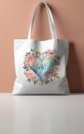 Watercolor Floral Heart Best Mom Tote Bag