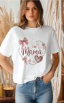 Glam Pearl & Leopard Heart MAMA T-Shirt