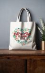 Best Mama Ever Floral Heart Design Bag