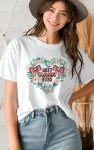 Best Mama Ever Floral Heart Design T-shirt