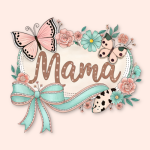 Vintage Floral & Butterfly Mama