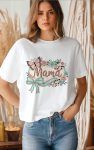 Vintage Floral & Butterfly Mama T-Shirt