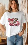 Best Mom Glittery Hearts and Bows Design Tshirt